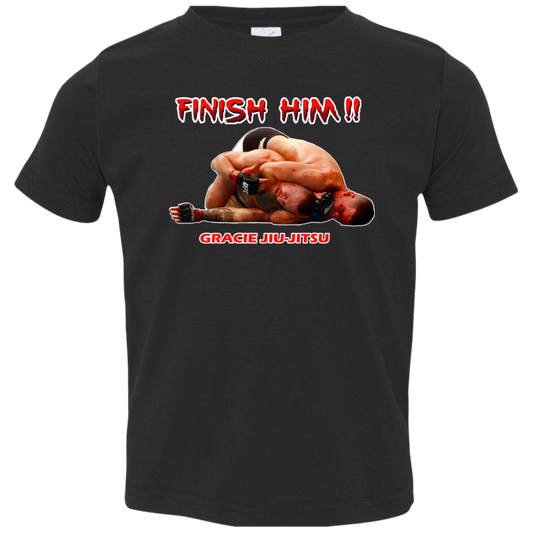 Artichoke Fight Gear Custom Design #8. Finish Him! Toddler Jersey T-Shirt