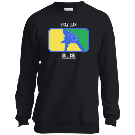 Artichoke Fight Gear Custom Design #13. BJJ, The New National Pastime. Youth Crewneck Sweatshirt