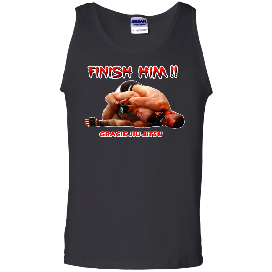 Artichoke Fight Gear Custom Design #8. Finish Him! 100% Cotton Tank Top