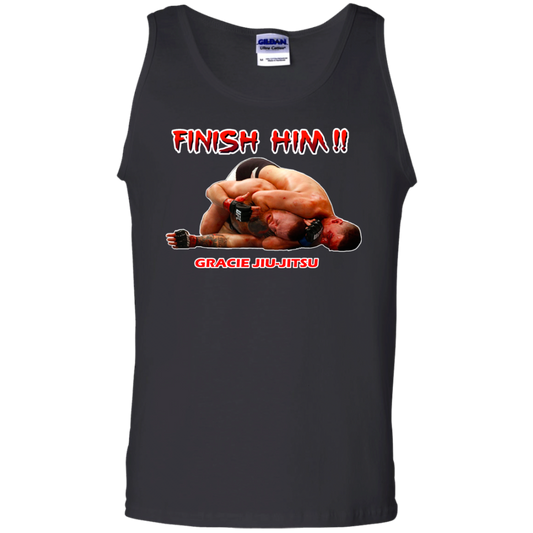 Artichoke Fight Gear Custom Design #8. Finish Him! 100% Cotton Tank Top