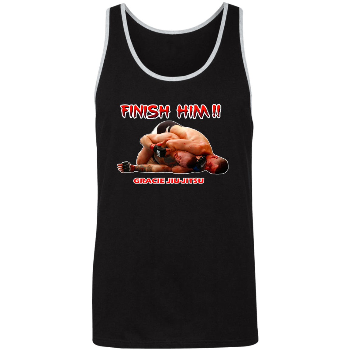 Artichoke Fight Gear Custom Design #8. Finish Him! Unisex 2-Tone Tank Top