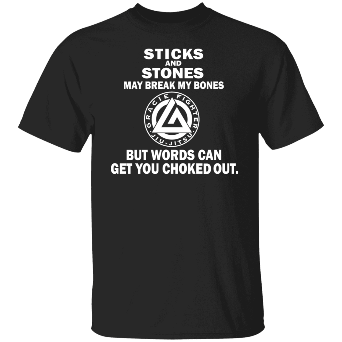 Artichoke Fight Gear Custom Design #19. Sticks and Stones. 100% Cotton T-Shirt