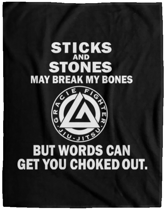 Artichoke Fight Gear Custom Design #19. Sticks and Stones. Cozy Plush Fleece Blanket - 60x80