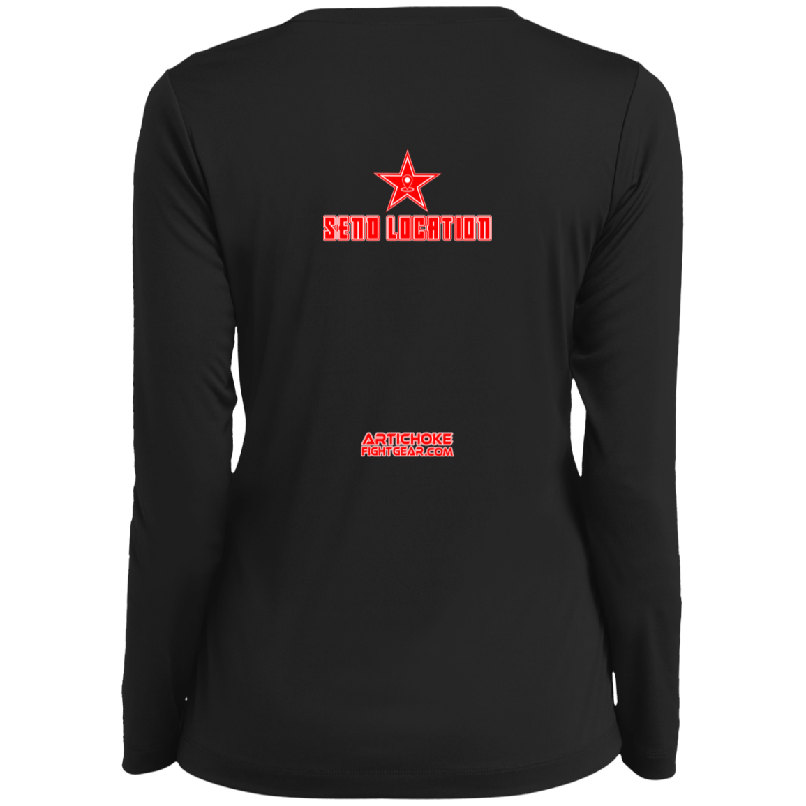 Artichoke Fight Gear Custom Design #17. SEND LOCATION. Ladies’ Long Sleeve Performance V-Neck Tee