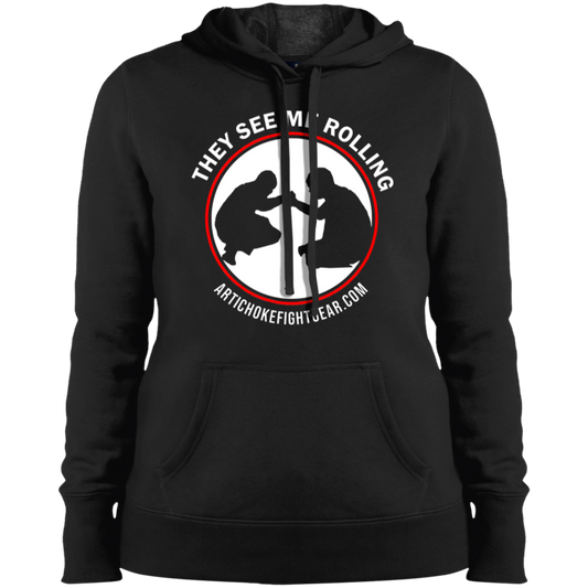 Artichoke Fight Gear Custom Design #16. They See Me Rolling. Ladies' Pullover Hooded Sweatshirt