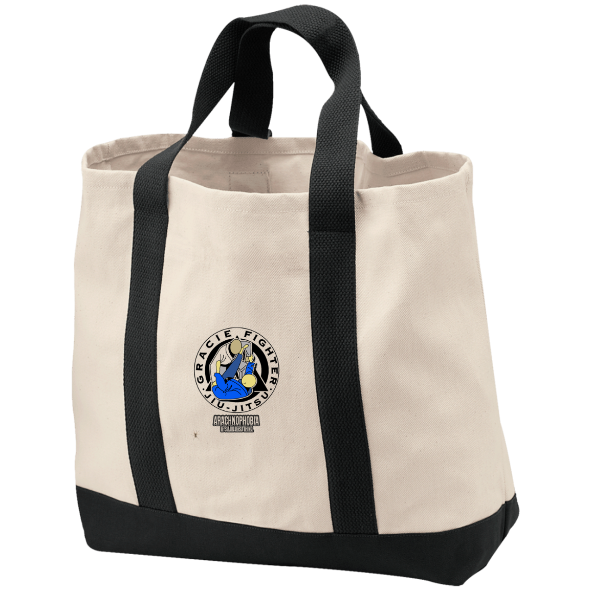 Artichoke Fight Gear Custom Design #1. Arachnophobia: Fear of Spiders. Spider Guard. It's a Jiu Jitsu Thing. 2-Tone Shopping Tote