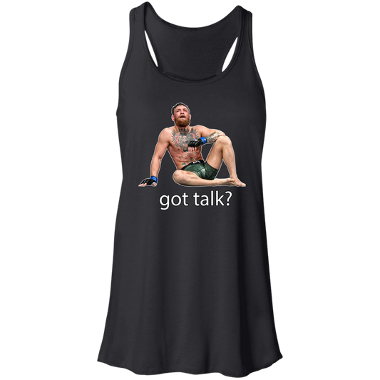 Artichoke Fight Gear Custom Design #10. Got Talk? Flowy Racerback Tank