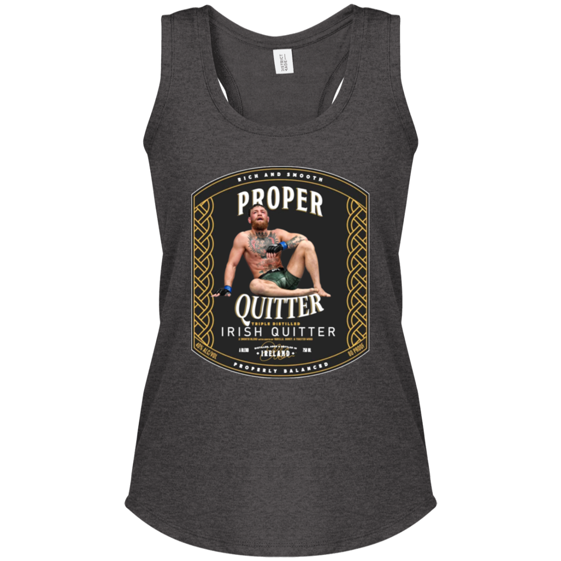 Artichoke Fight Gear Custom Design #15. Proper Quitter. Ladies' Tri Racerback Tank