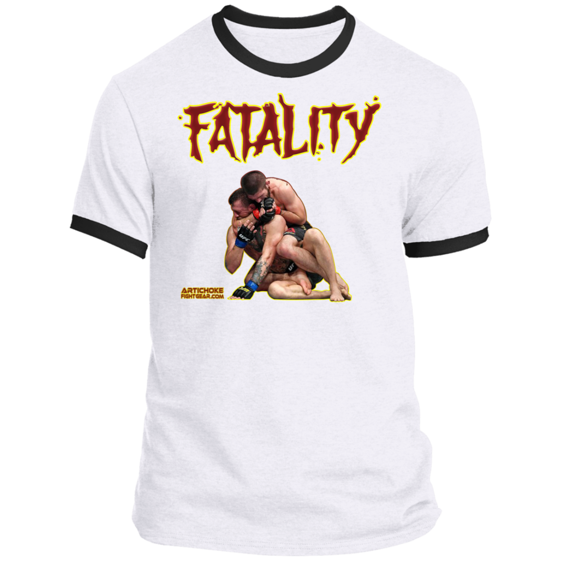 Artichoke Fight Gear Custom Design #21. FATLAITY! Ringer Tee