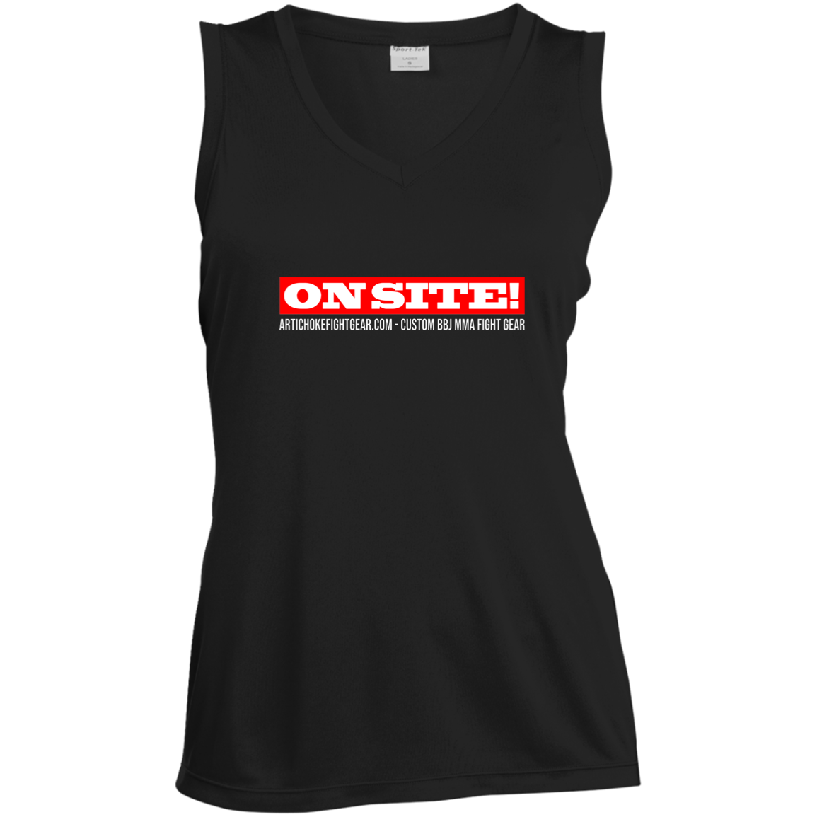 Artichoke Fight Gear Custom Design #14. ON SITE! Ladies' Sleeveless V-Neck Performance Tee