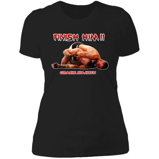 AFG Custom Design #08. FINISH HIM! Ladies' Boyfriend T-Shirt