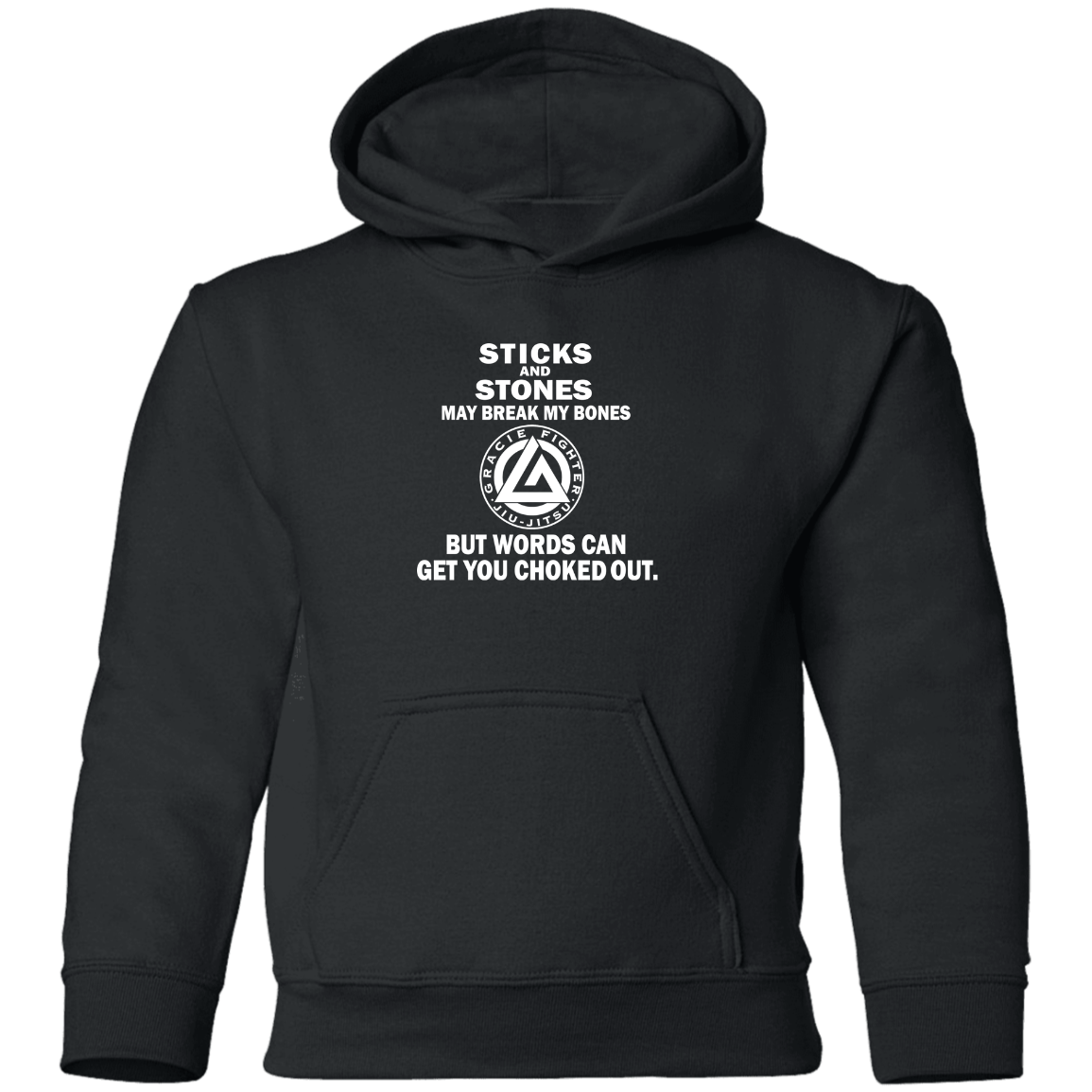 Artichoke Fight Gear Custom Design #19. Sticks and Stones. Youth Pullover Hoodie