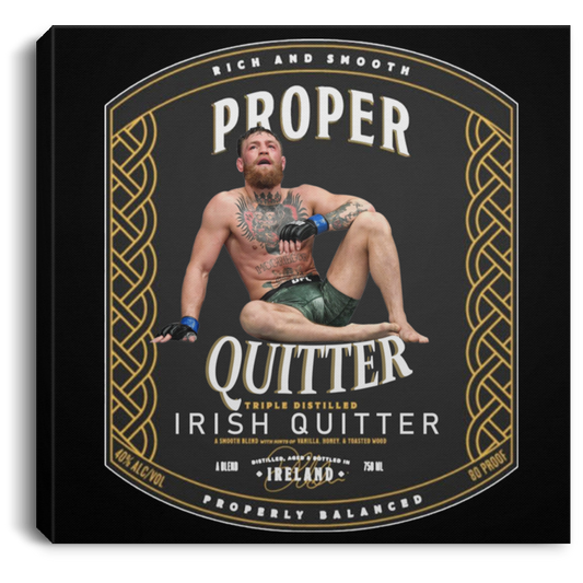 Artichoke Fight Gear Custom Design #15. Proper Quitter. Square Canvas .75in Frame