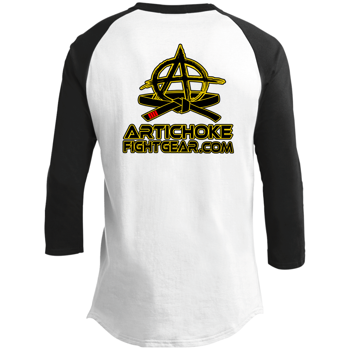 Artichoke Fight Gear Custom Design #20. You Don't Know the Power of Jiu Jitsu. 3/4 Raglan Sleeve Shirt