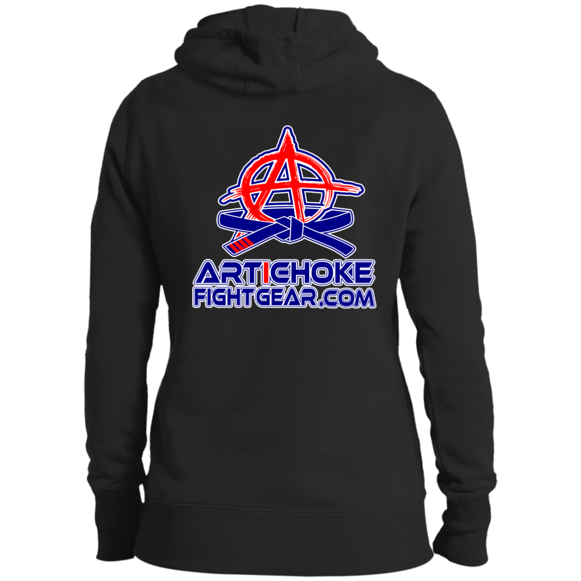 Artichoke Fight Gear Custom Design #4. MLB style BJJ. Ladies' Pullover Hooded Sweatshirt