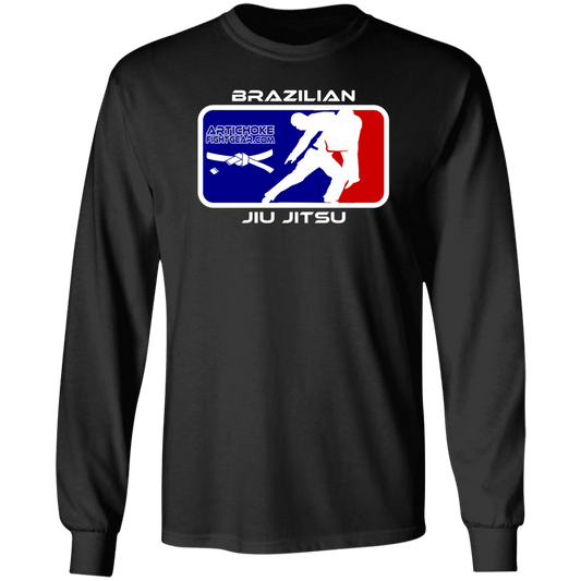 Artichoke Fight Gear Custom Design #4. MLB style BJJ. 100% Cotton Long Sleeve