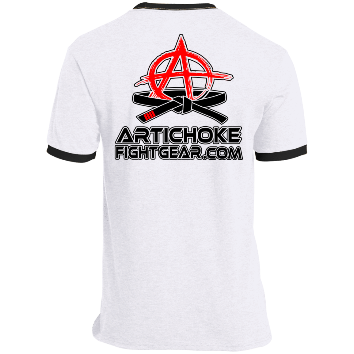 Artichoke Fight Gear Custom Design #19. Sticks and Stones. Ringer Tee