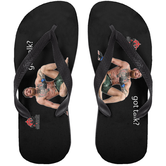 Artichoke Fight Gear Custom Design #10. Got Talk? Adult Flip Flops