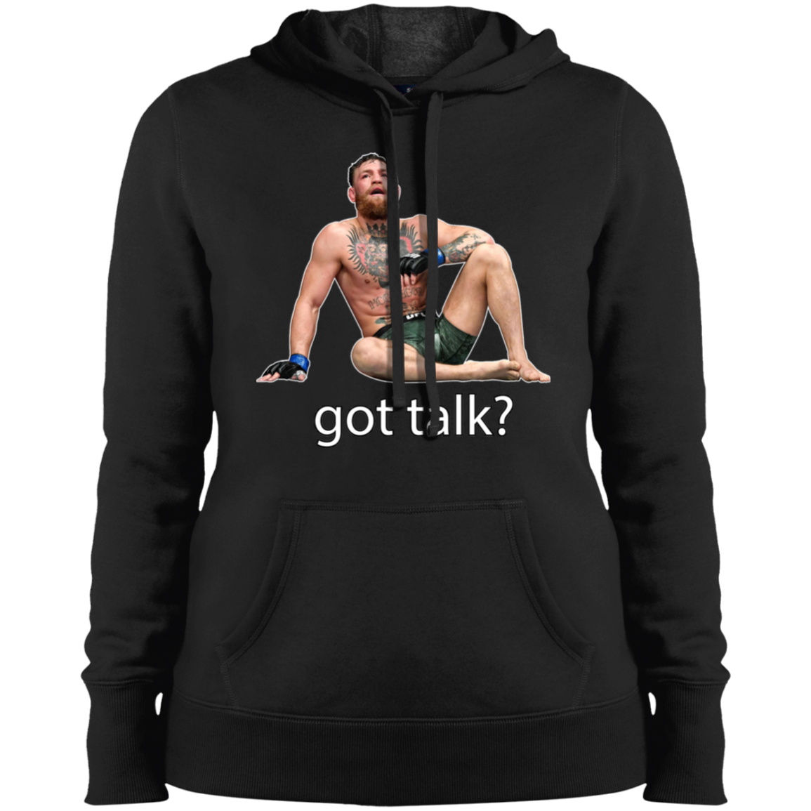 Artichoke Fight Gear Custom Design #10. Got Talk? Ladies' Pullover Hooded Sweatshirt