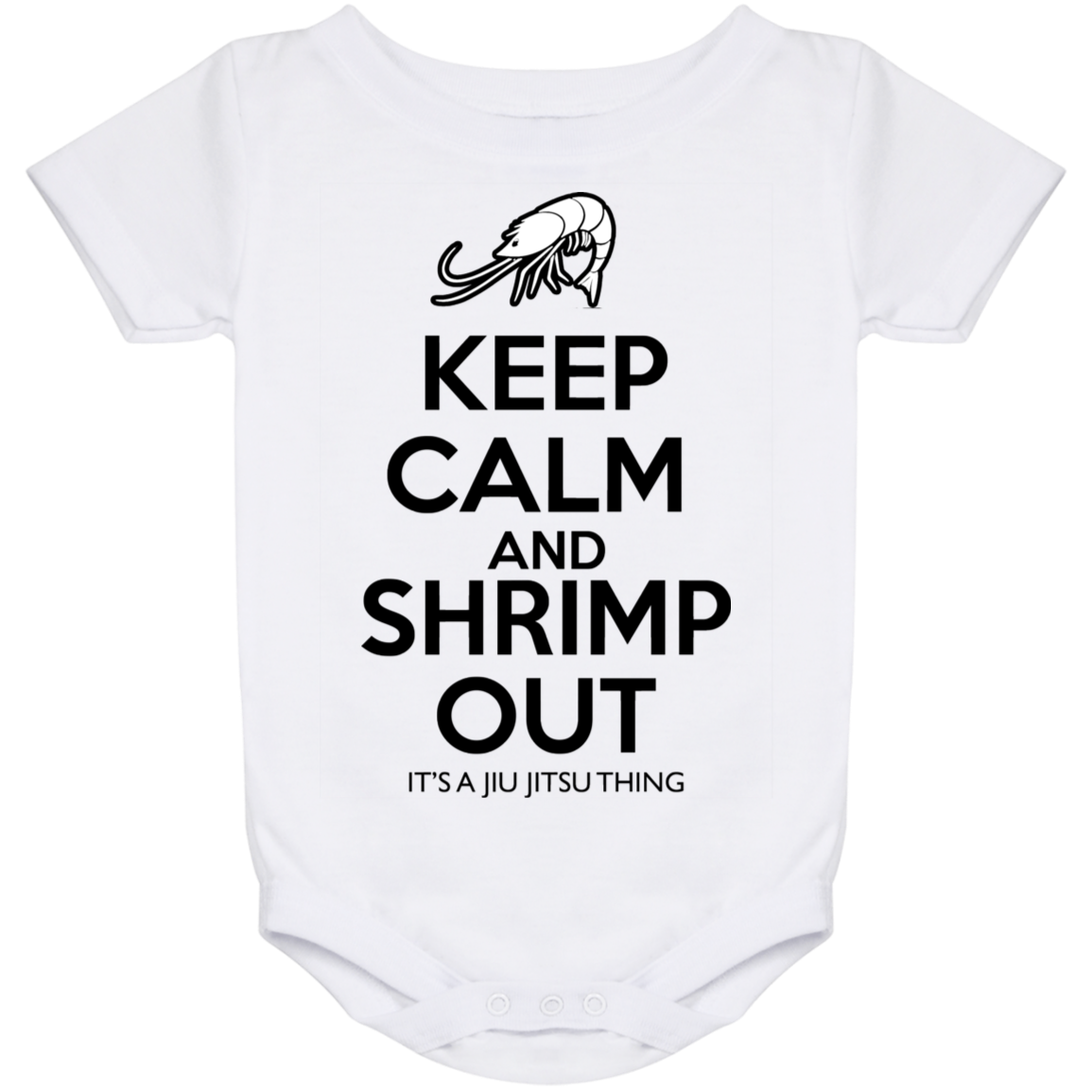 Artichoke Fight Gear Custom Design #12. Keep Calm and Shrimp Out. Baby Onesie 24 Month