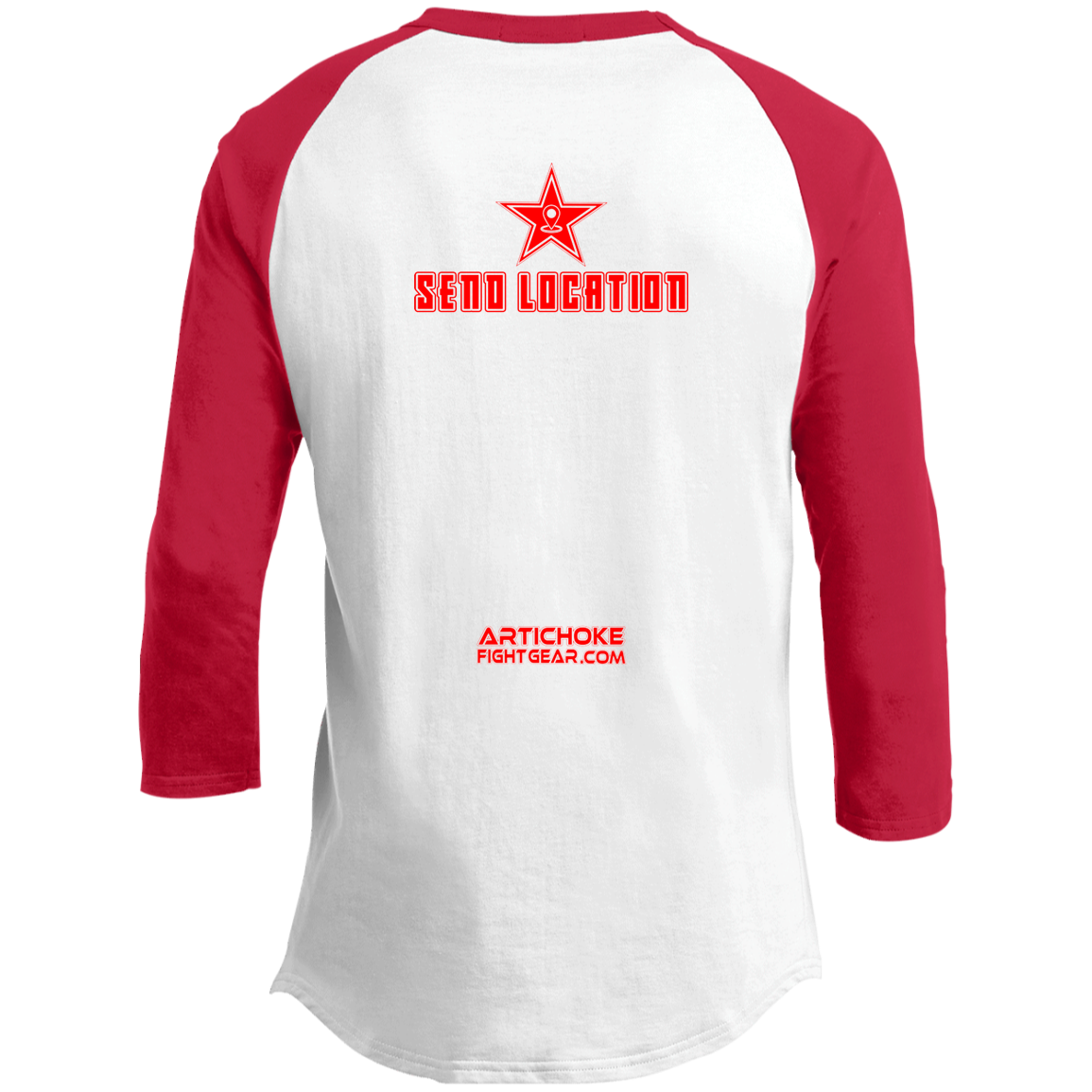 Artichoke Fight Gear Custom Design #17. SEND LOCATION. Youth 3/4 Raglan Sleeve Shirt