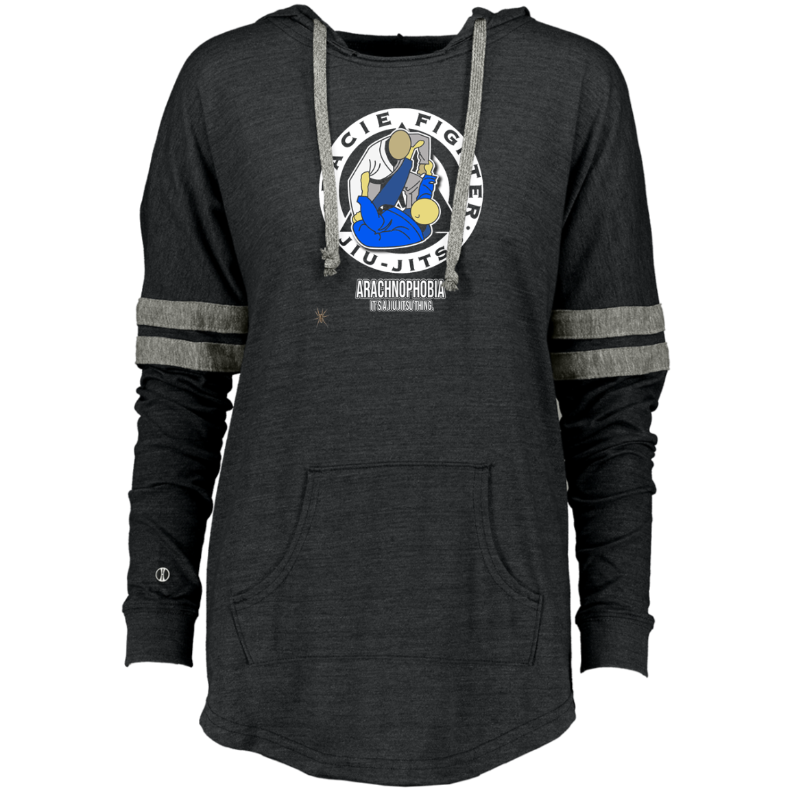 Artichoke Fight Gear Custom Design #1. Arachnophobia: Fear of Spiders. Spider Guard. It's a Jiu Jitsu Thing. Ladies Hooded Low Key Pullover