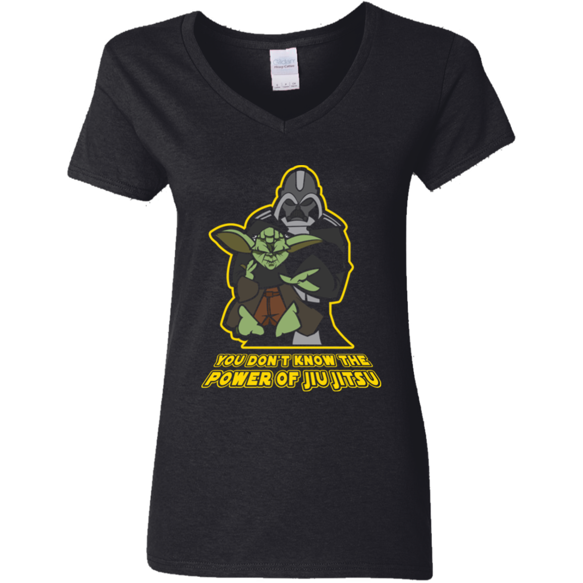 Artichoke Fight Gear Custom Design #20. You Don't Know the Power of Jiu Jitsu. Ladies' 100% Cotton V-Neck T-Shirt