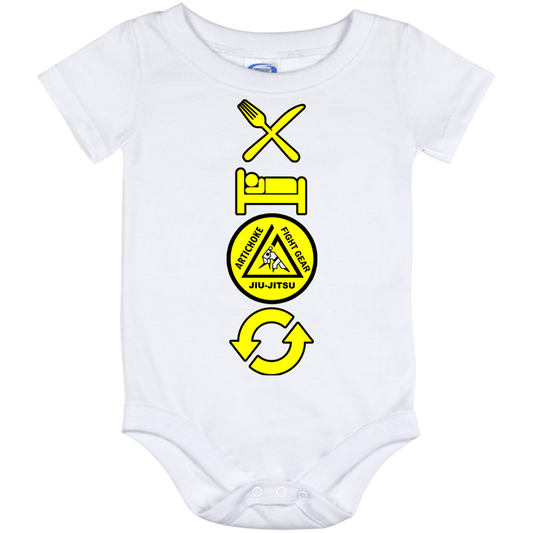 Artichoke Fight Gear Custom Design #9. EAT. SLEEP. JIU JITSU. REPEAT. Baby Onesie 12 Month