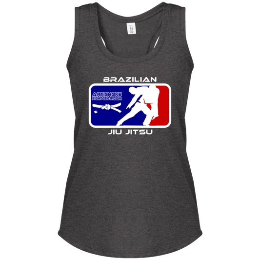 Artichoke Fight Gear Custom Design #4. MLB style BJJ. Ladies' Tri Racerback Tank