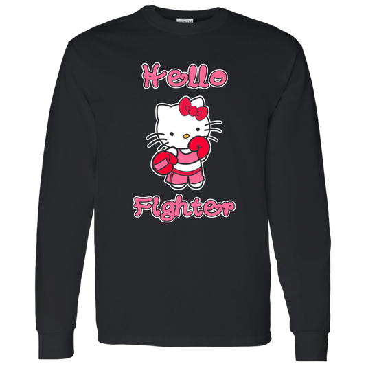 Artichoke Fight Gear Custom Design #11. Hello Fighter. LS T-Shirt 100% Cotton