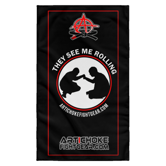 Artichoke Fight Gear Custom Design #16. They See Me Rolling. Wall Flag