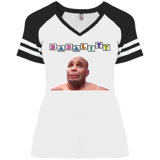 Artichoke Fight Gear Custom Design #3. Babality. Ladies' Game V-Neck T-Shirt