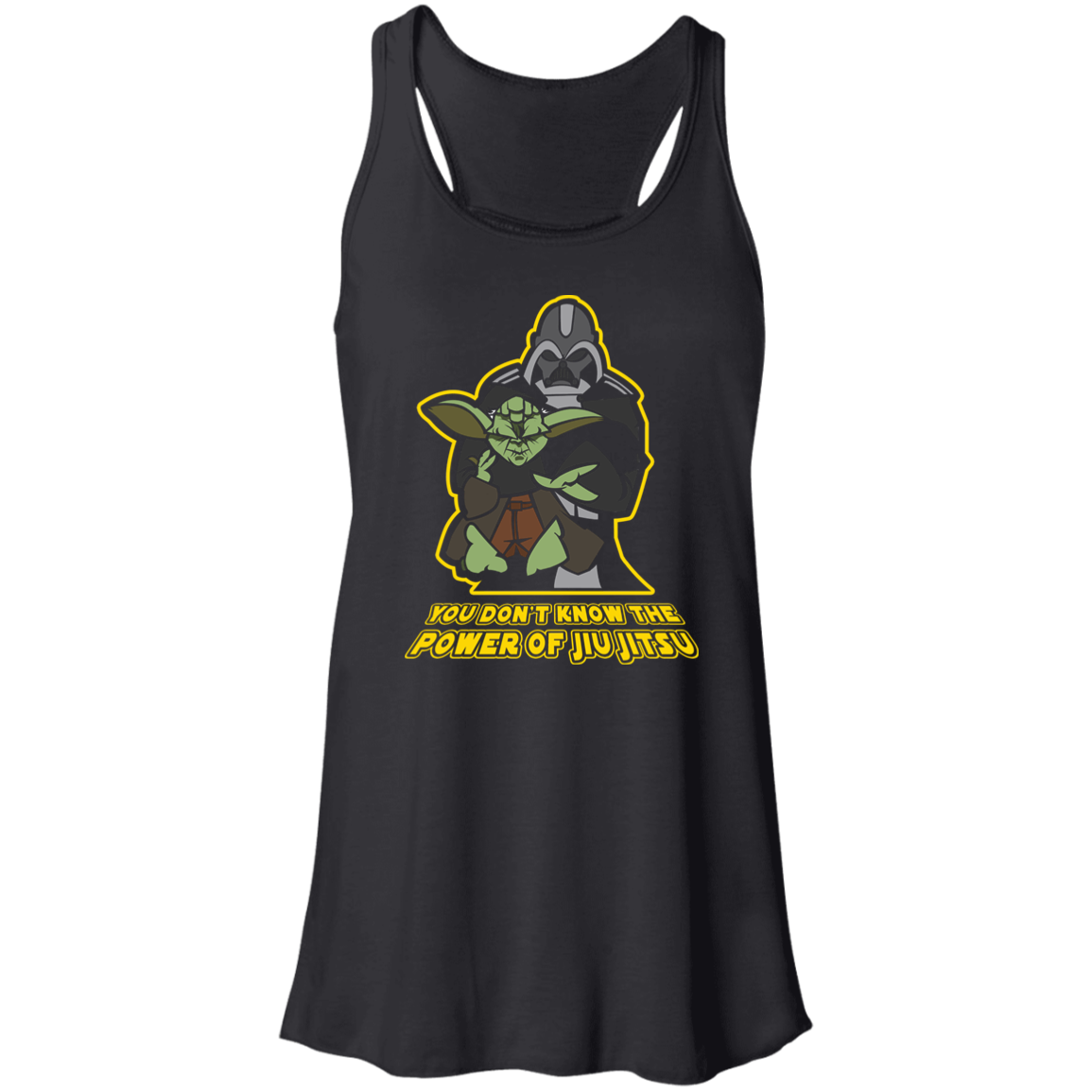 Artichoke Fight Gear Custom Design #20. You Don't Know the Power of Jiu Jitsu. Flowy Racerback Tank