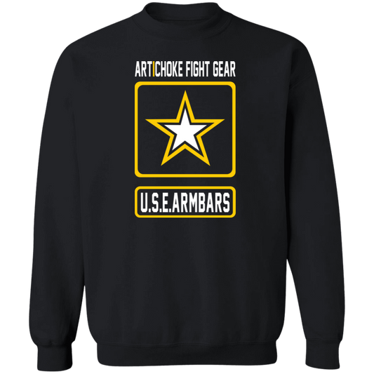 Artichoke Fight Gear Custom Design #2. USE ARMBARS. Crewneck Pullover Sweatshirt