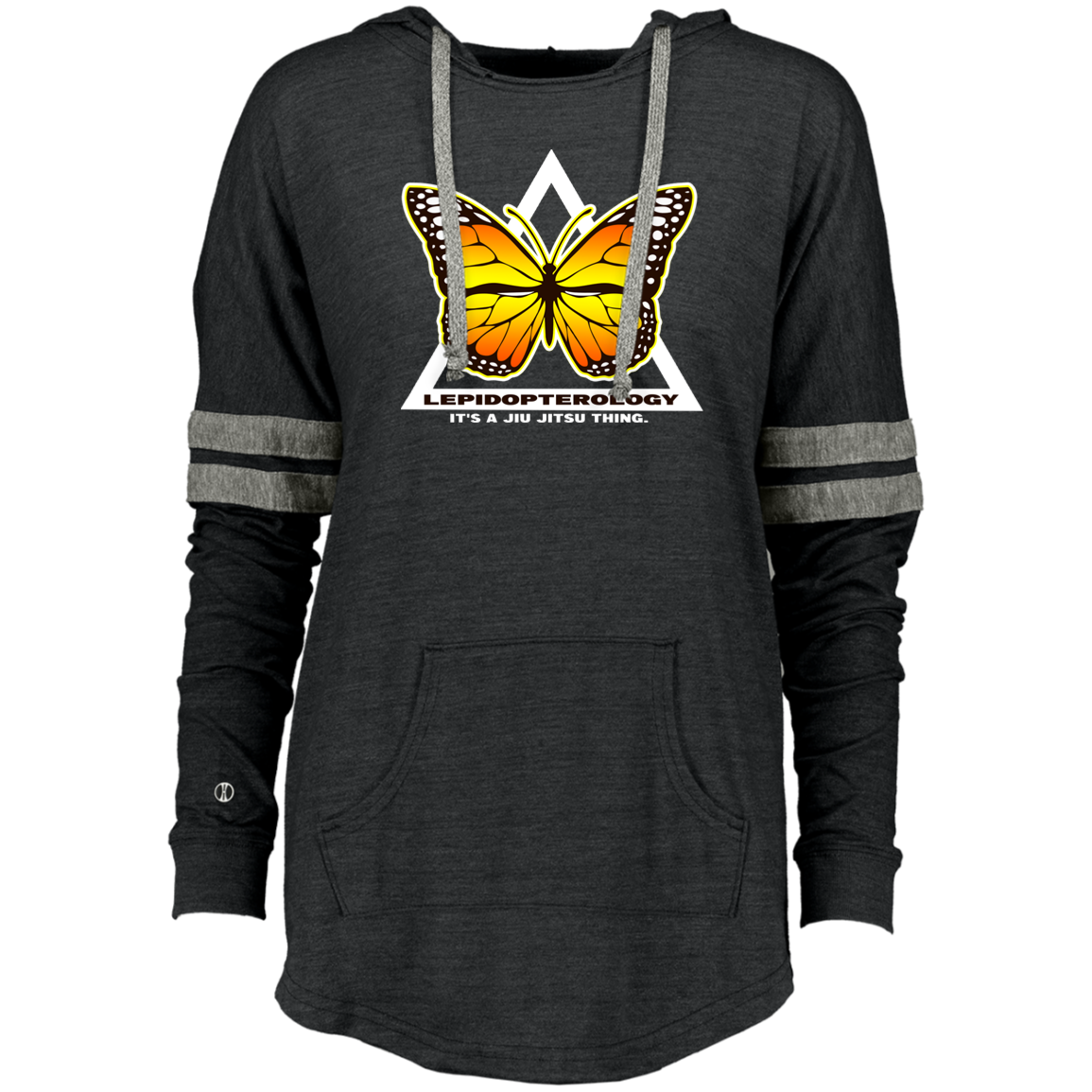 Artichoke Fight Gear Custom Design #6. Lepidopterology (Study of butterflies). Butterfly Guard. Ladies Hooded Low Key Pullover