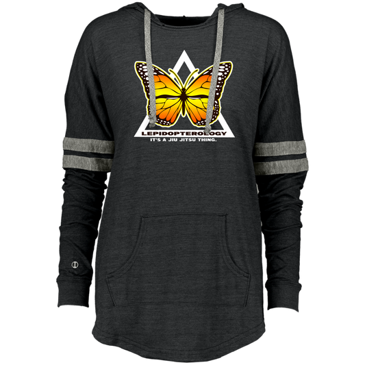 Artichoke Fight Gear Custom Design #6. Lepidopterology (Study of butterflies). Butterfly Guard. Ladies Hooded Low Key Pullover