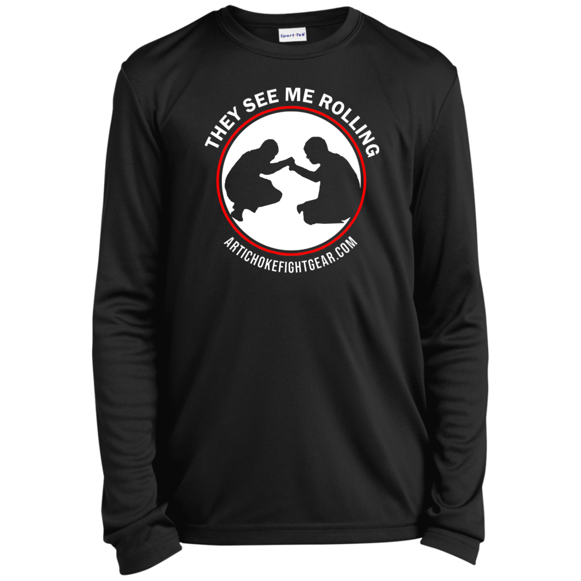 Artichoke Fight Gear Custom Design #16. They See Me Rolling. Youth Long Sleeve Performance Tee