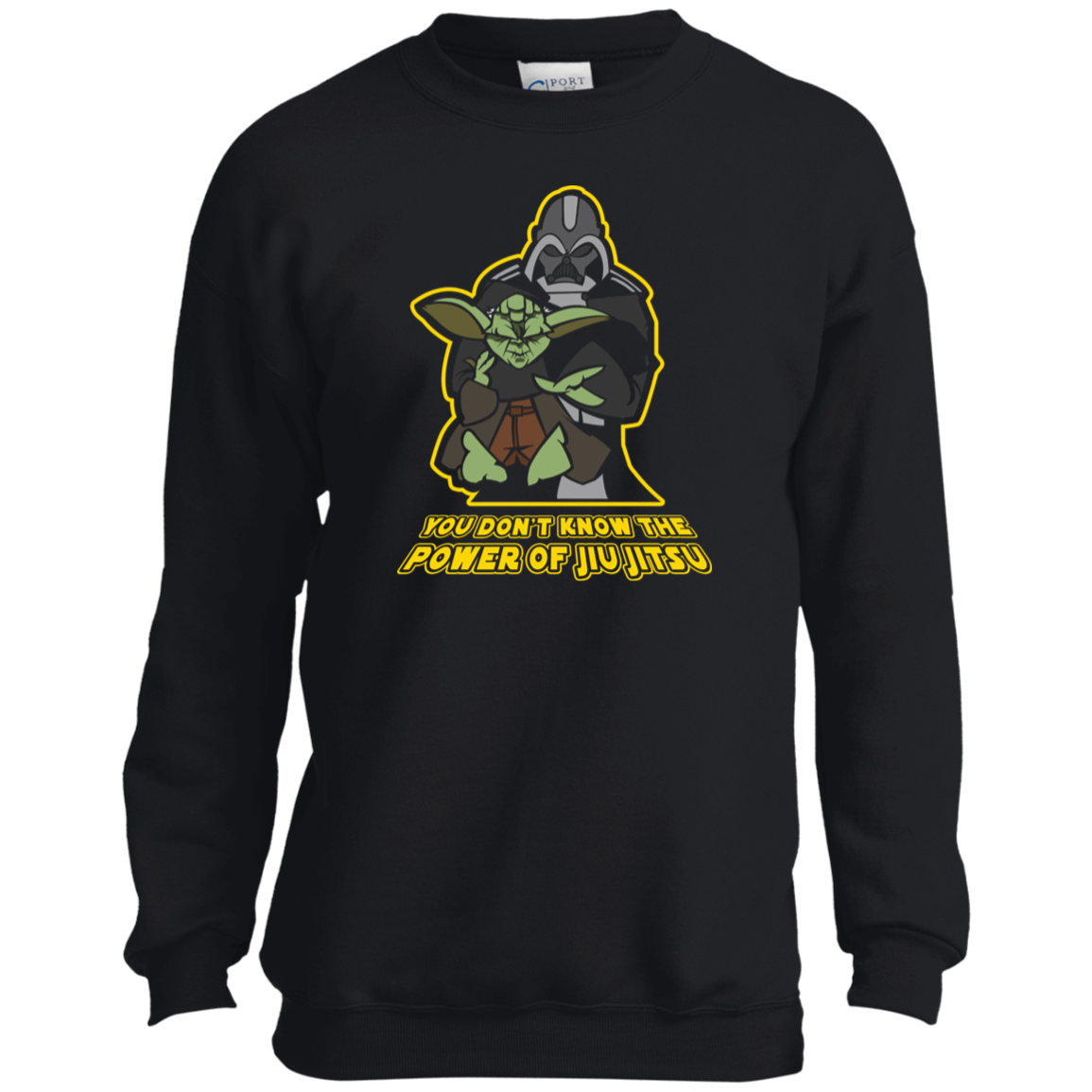 Artichoke Fight Gear Custom Design #20. You Don't Know the Power of Jiu Jitsu. Youth Crewneck Sweatshirt