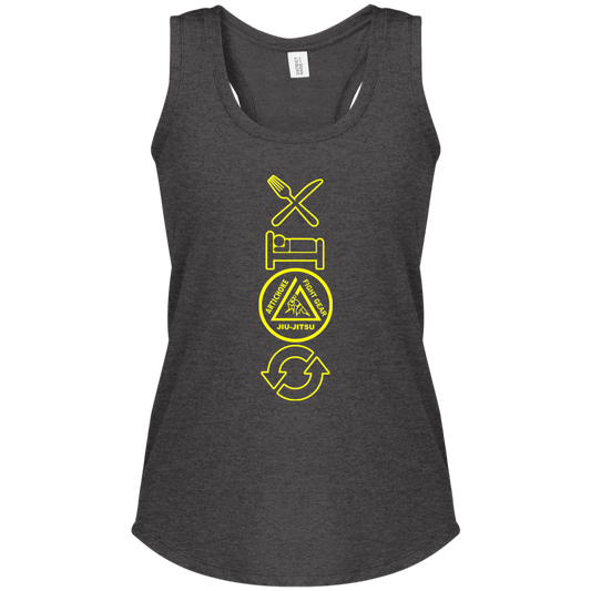 Artichoke Fight Gear Custom Design #9. EAT. SLEEP. JIU JITSU. REPEAT. Ladies' Tri Racerback Tank