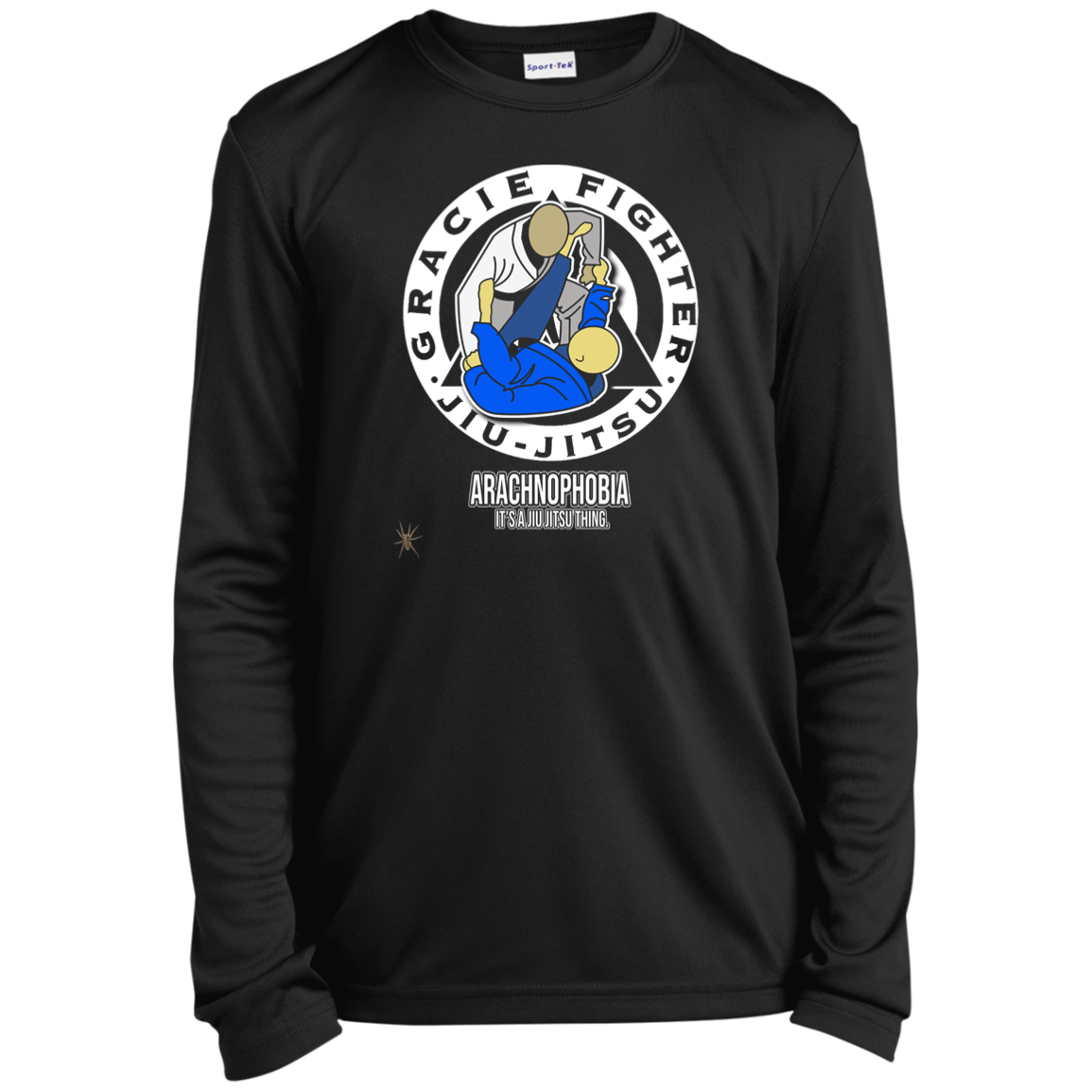 Artichoke Fight Gear Custom Design #1. Arachnophobia: Fear of Spiders. Spider Guard. It's a Jiu Jitsu Thing. Youth 100% Polyester Long Sleeve