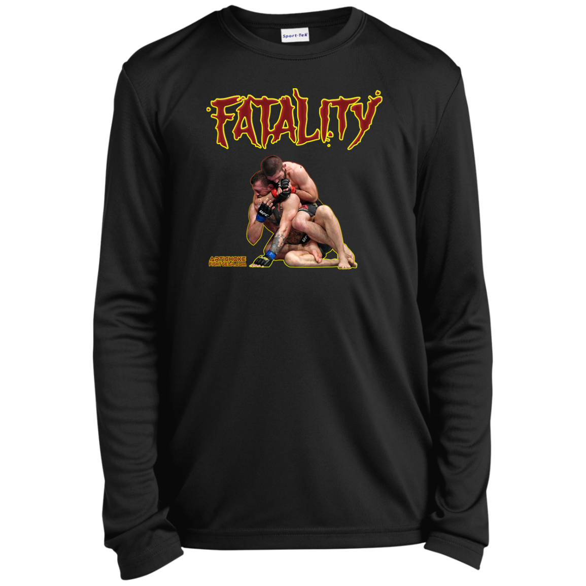 Artichoke Fight Gear Custom Design #21. FATLAITY! Youth Long Sleeve Performance Tee