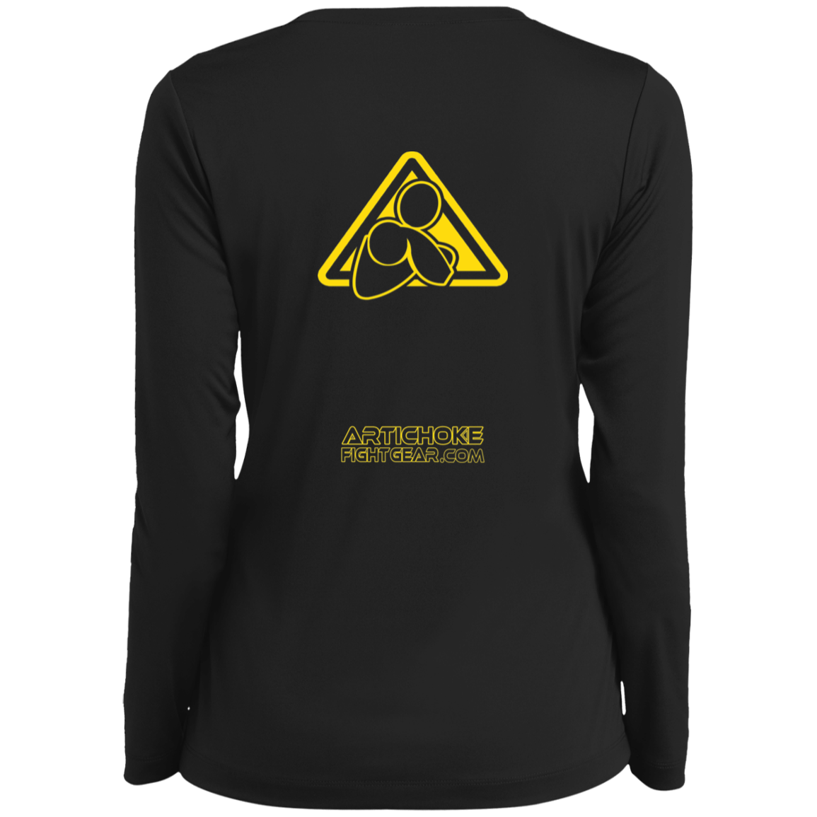 AFG Custom Design #07. CAUTION: CHOKING HAZARD. Ladies’ Long Sleeve Performance V-Neck Tee