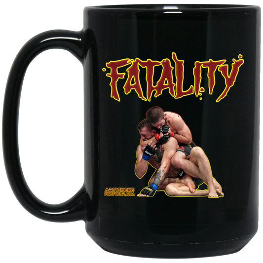 Artichoke Fight Gear Custom Design #21. FATLAITY! 15 oz. Black Mug