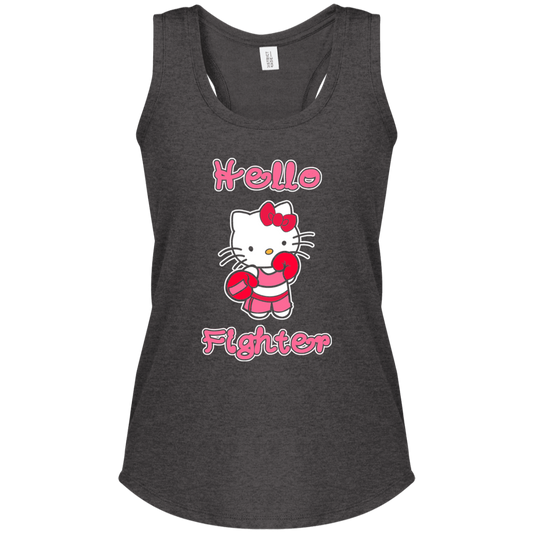 Artichoke Fight Gear Custom Design #11. Hello Fighter. Ladies' Tri Racerback Tank