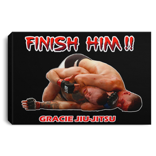 Artichoke Fight Gear Custom Design #8. Finish Him! Landscape Canvas .75in Frame