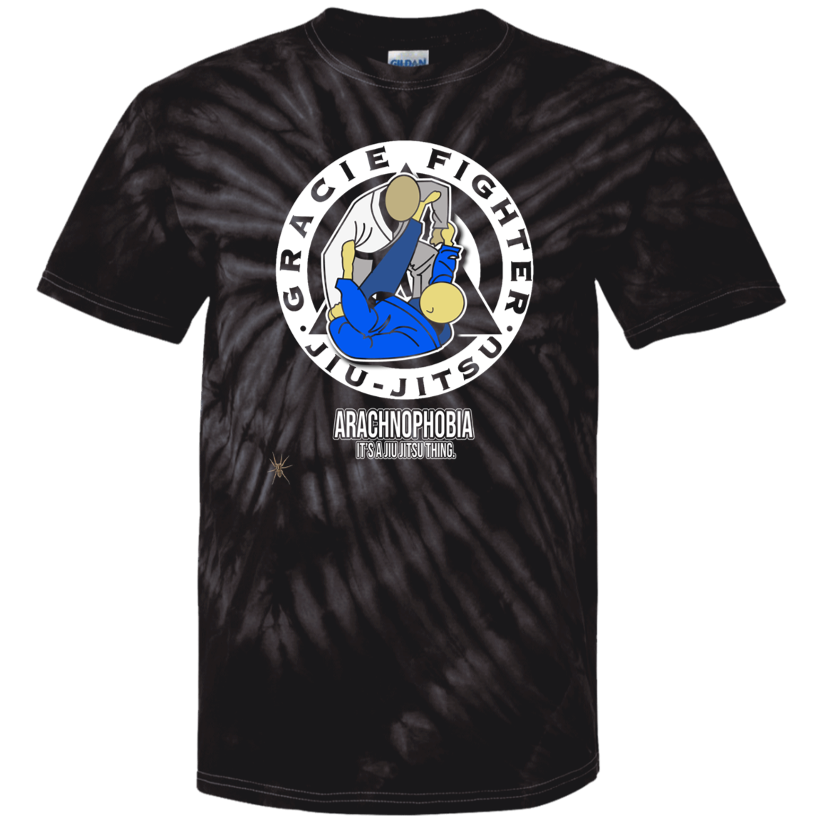 Artichoke Fight Gear Custom Design #1. Arachnophobia: Fear of Spiders. Spider Guard. It's a Jiu Jitsu Thing. 100% Cotton Tie Dye T-Shirt