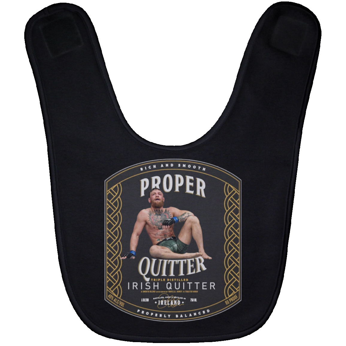 Artichoke Fight Gear Custom Design #15. Proper Quitter. Baby Bib