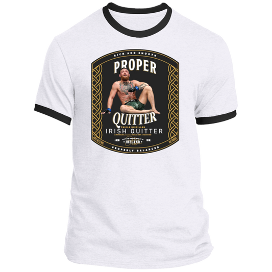 Artichoke Fight Gear Custom Design #15. Proper Quitter. Ringer Tee