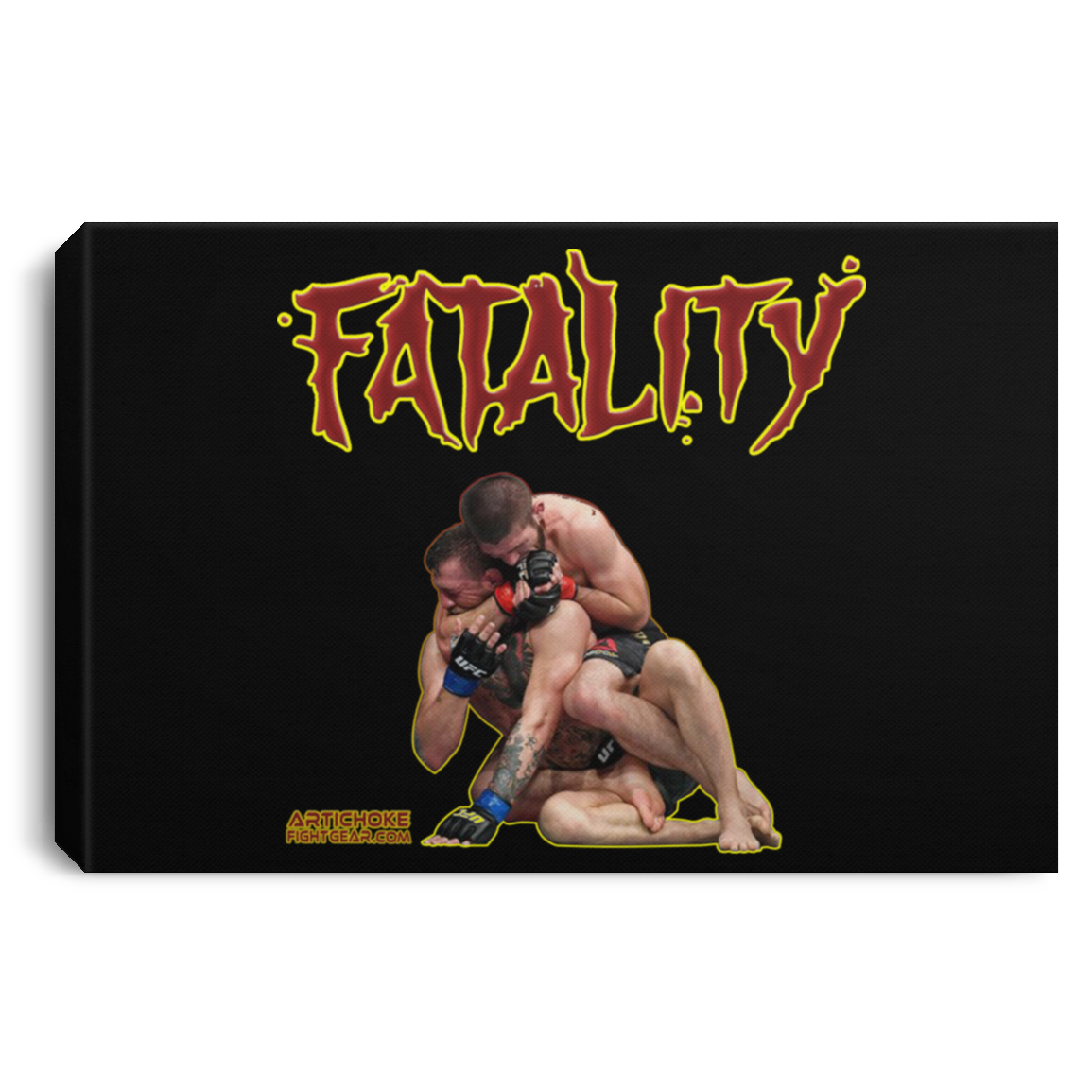 Artichoke Fight Gear Custom Design #21. FATLAITY! Landscape Canvas .75in Frame