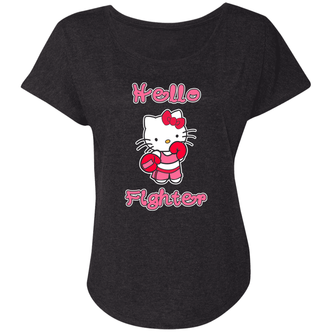 Artichoke Fight Gear Custom Design #11. Hello Fighter. Ladies' Triblend Dolman Sleeve